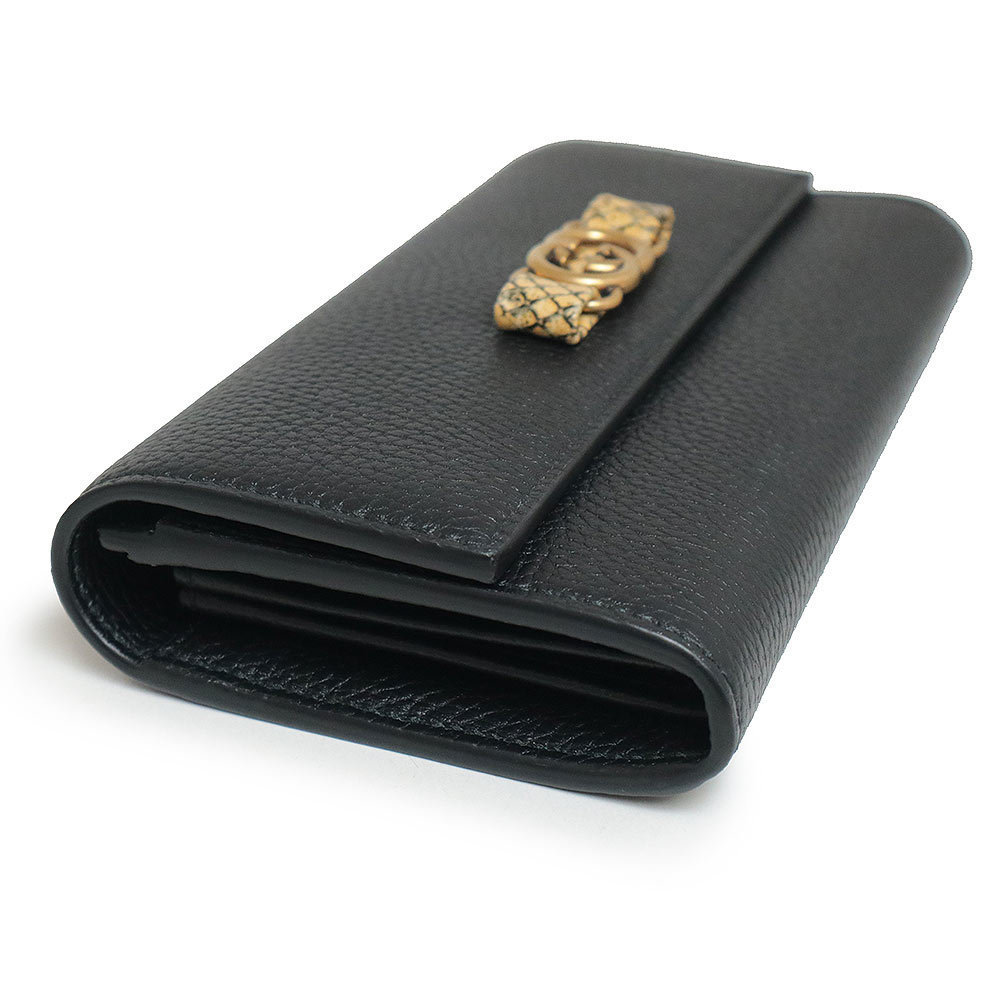 Gucci G Python Bow Wallet Bifold Long Calfskin Le… - image 5